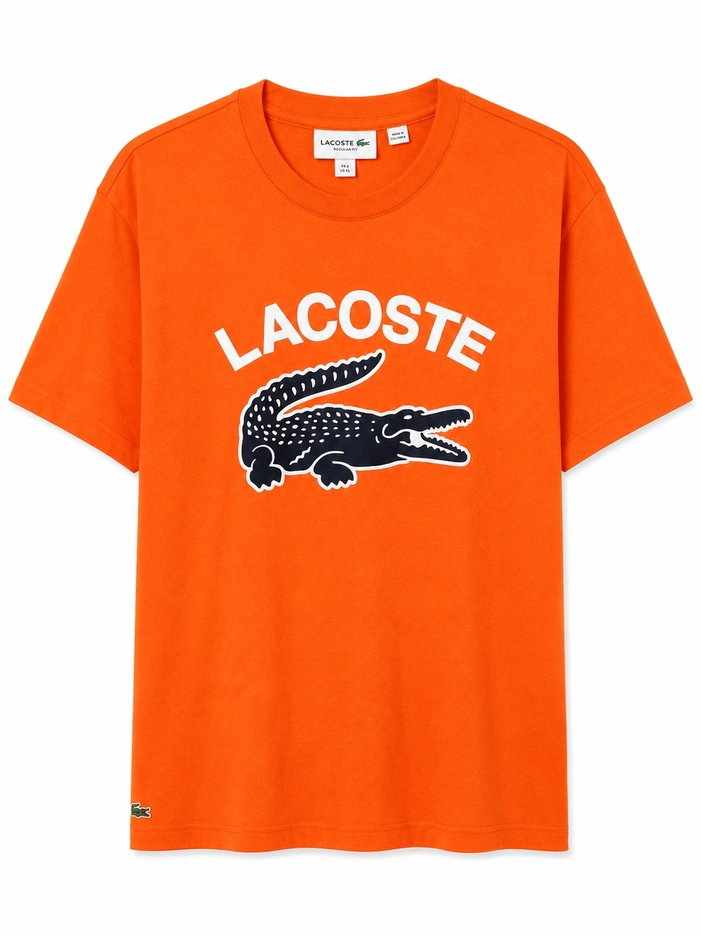 Lacoste Regular Fit Orange Graphic Logo T-Shirt XL Men’s 🧡🐊